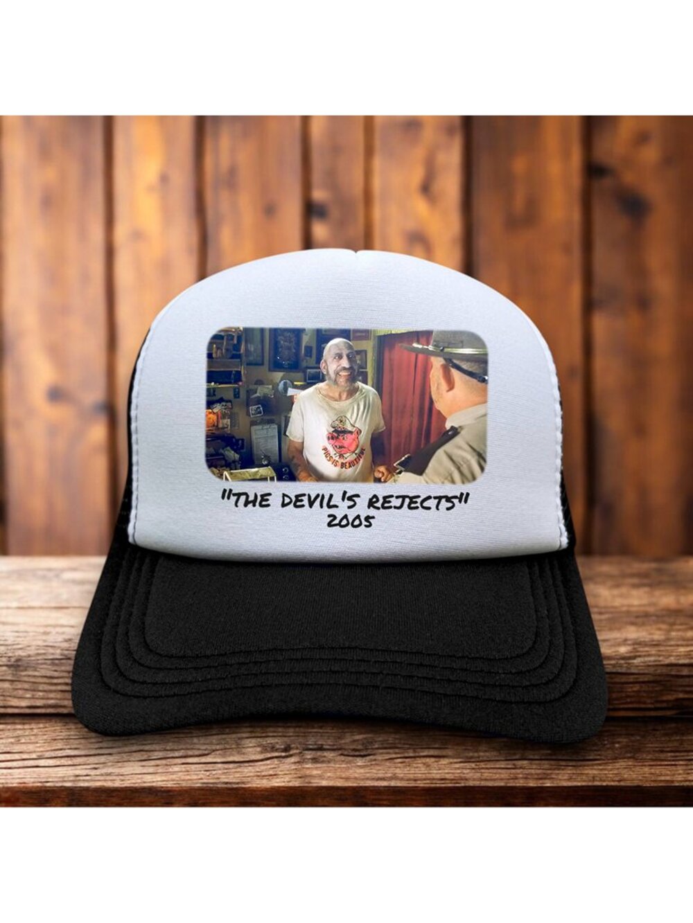 Captain Spaulding Mens Trucker Hat Black Snapback Devil's Rejects Rob Zombie